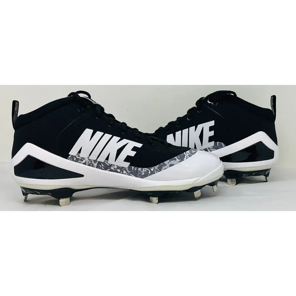 Men's Size 14 Nike Force Zoom Trout 4 Metal Baseball Cleats Black‎ 917837-001
